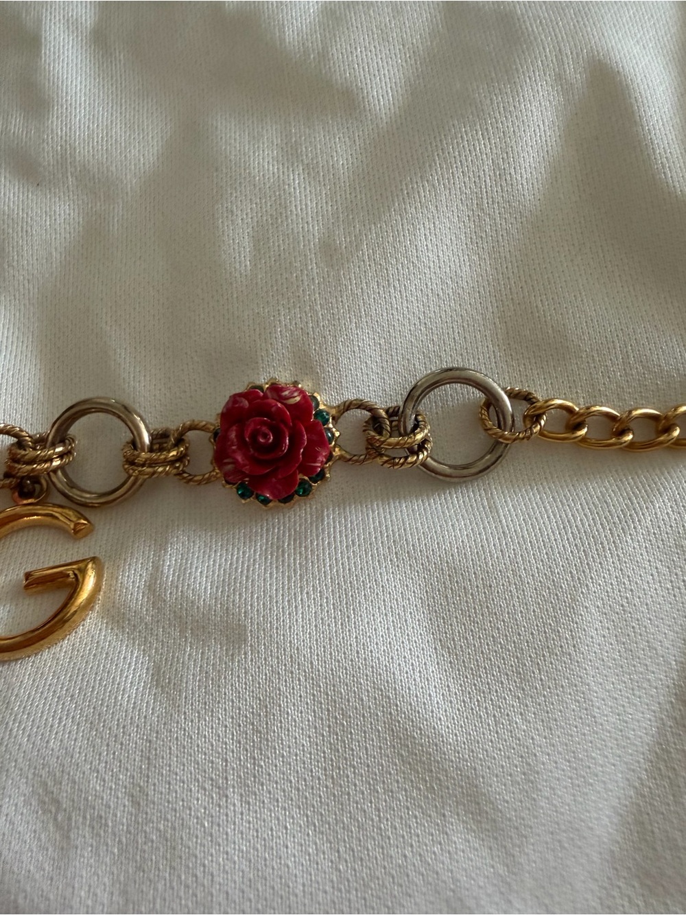 Dolce & Gabbana Rose and Heart Logo Charm Bracelet - Picture 3 of 6